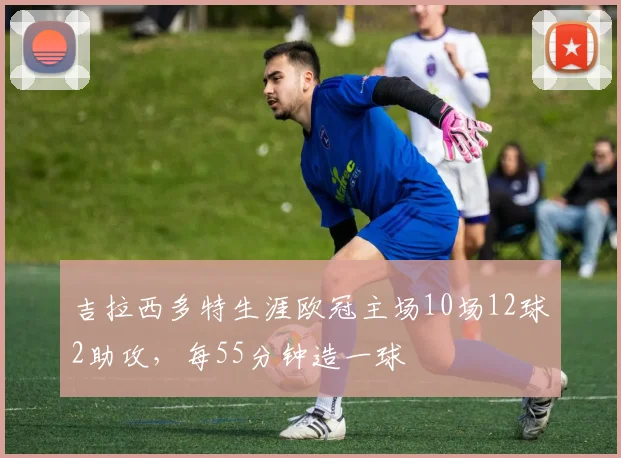 吉拉西多特生涯欧冠主场10场12球2助攻，每55分钟造一球