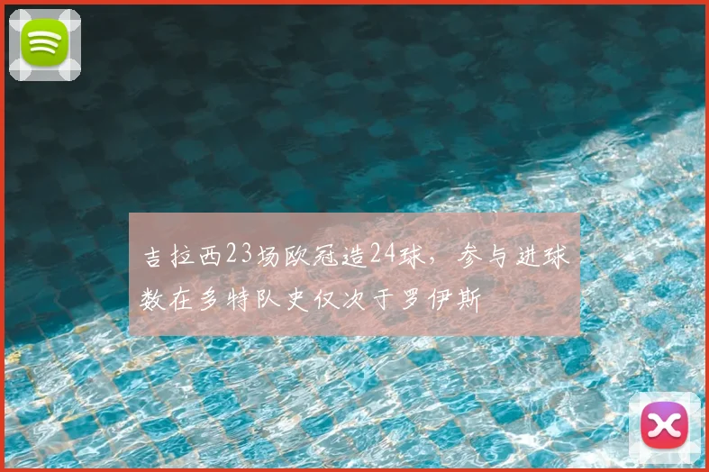 吉拉西23场欧冠造24球，参与进球数在多特队史仅次于罗伊斯